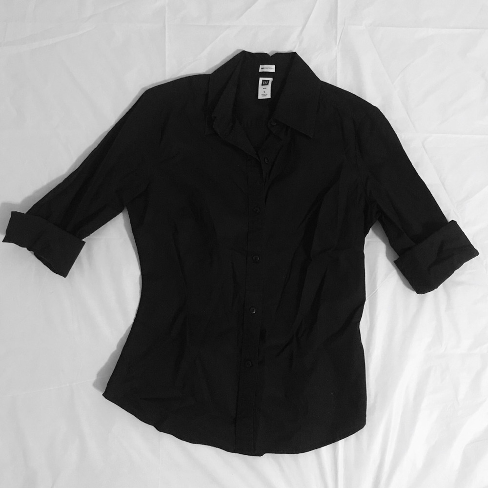 Black button down work shirt Sz Sm - Gap